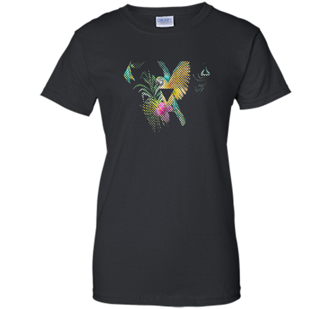 Tropical Parrot Dotted Triangle Trendy Shirt