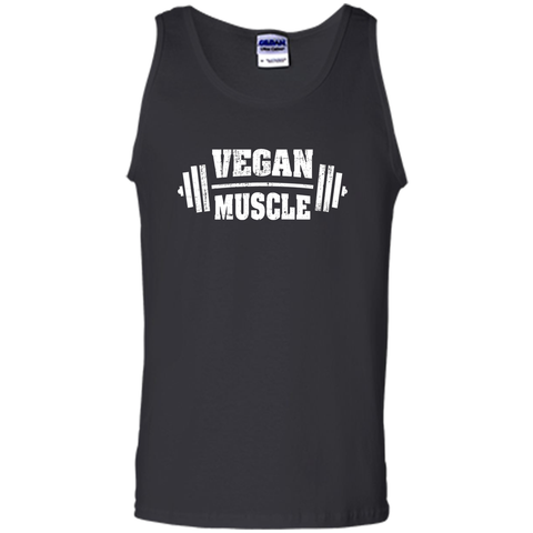 Vegan Muscle Weight Lifting Distressed T-Shirt