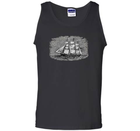 Antique vintage sailing ship Navy frigate pirate clipper tee