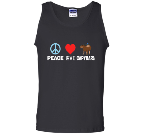 Peace Love Capybara T-Shirt - Funny Animal Giant Rodent Tee