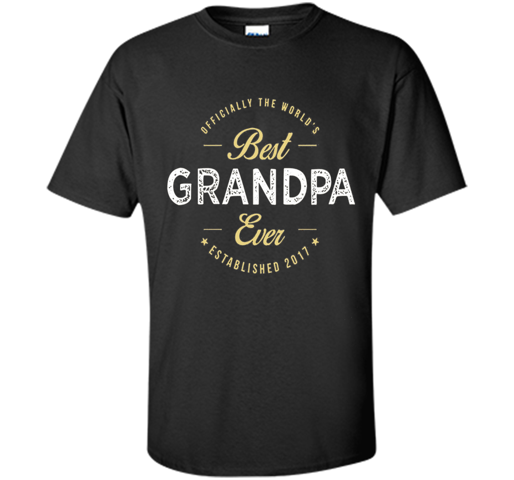 official the worlds best grandpa ever established 2017 shirt