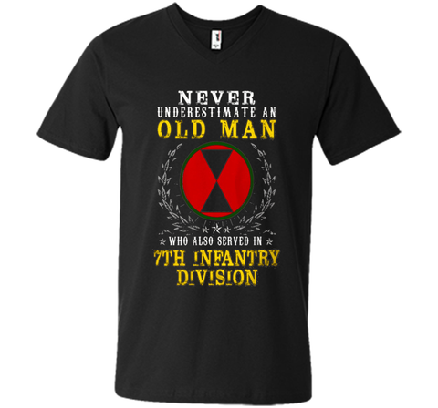 Never Underestimate A Man Serve In 7th Infantry Division Tee