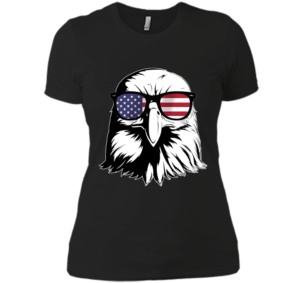 Bald Eagle T Shirt Patriotic Sunglass Shirt Red, White & Blu