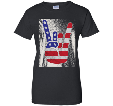 Premium Vintage American Flag Big Rock Sign America Shirt