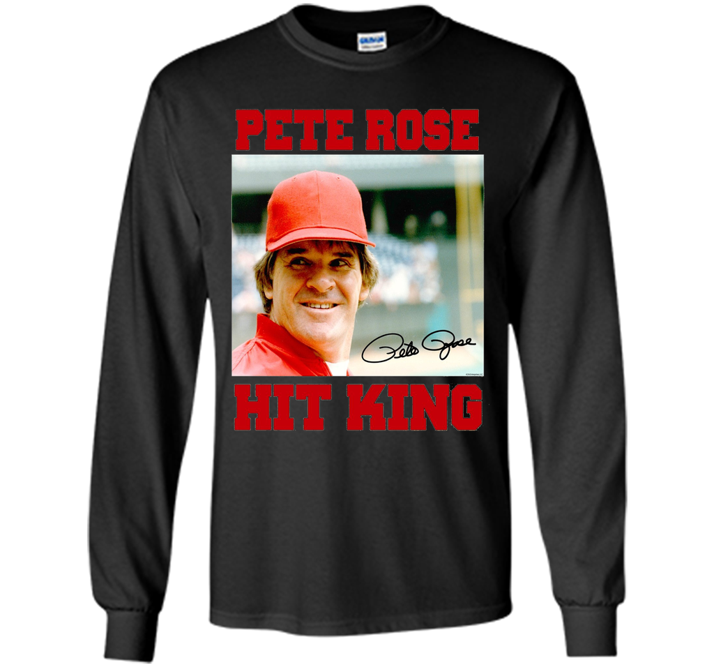 Pete Rose Hit King Photo with Signature