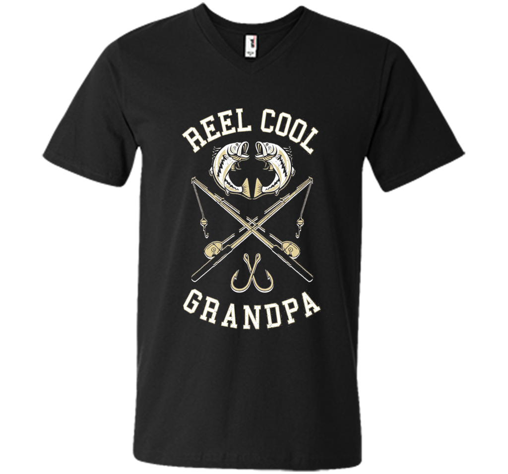 Mens Reel Cool Grandpa Funny Fishing T-Shirt
