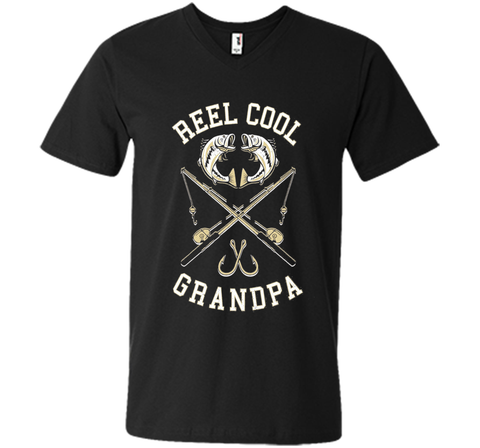 Mens Reel Cool Grandpa Funny Fishing T-Shirt