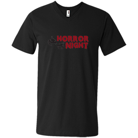 horror night halloween Mens Printed V-Neck T