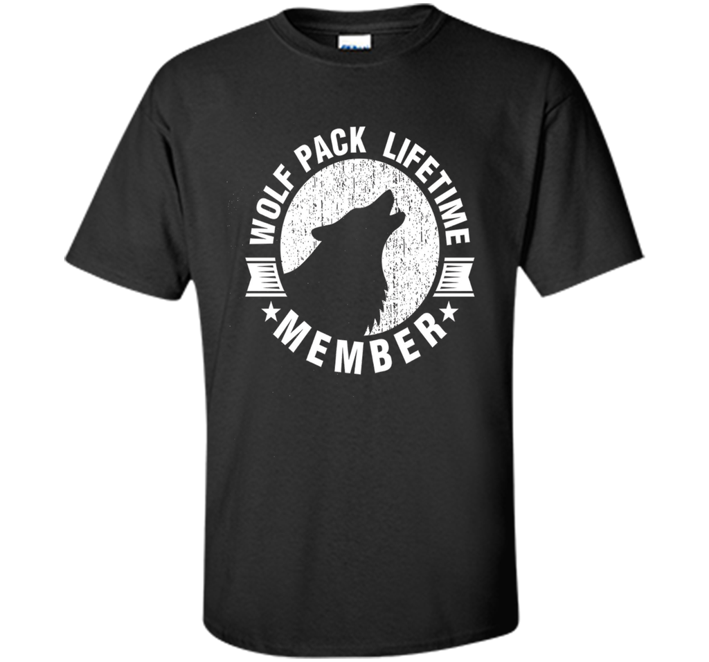 Lifetime Wolf Pack Member Distressed Howling T-shirt