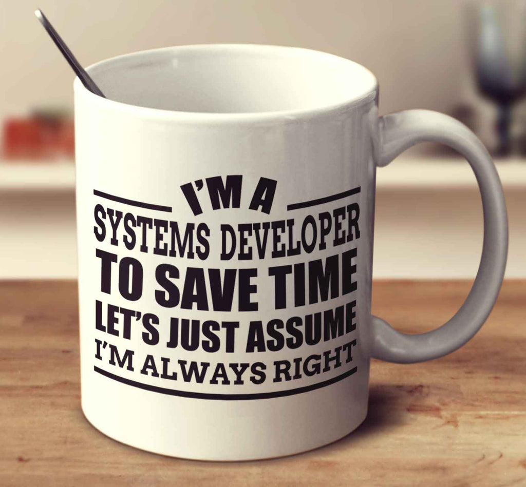 I'm A Systems Developer To Save Time Let's Just Assume I'm Always Right