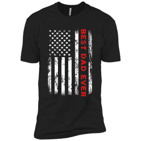Men's Best Dad Ever American Flag Tshirt For Fathers Day