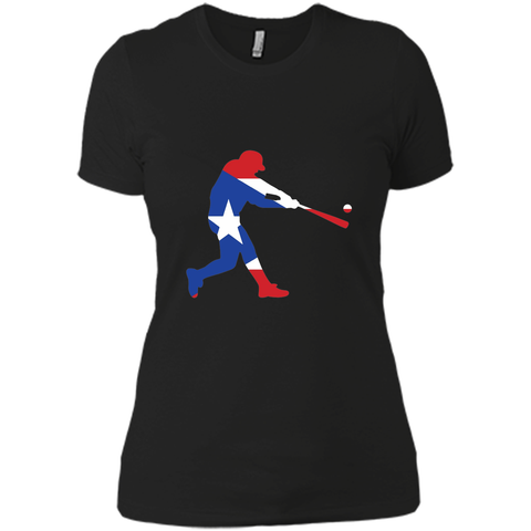 Puerto Rico Baseball T Shirt PR Batter Classic Flag T-Shirt