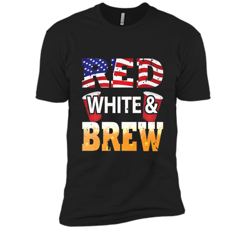 Red White and Brew Grunge flag t-shirt