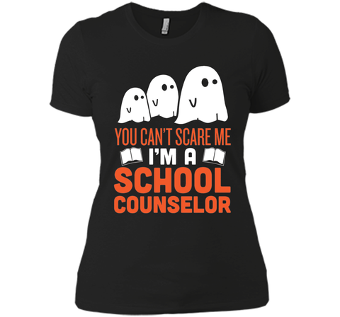 School Counselor - Halloween Ghost T-Shirt Next Level Ladies Boyfriend Tee