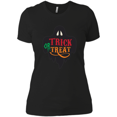trick or treat halloween Next Level Ladies Boyfriend Tee