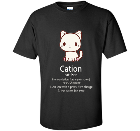 Cute Science Cat T-Shirt Cation Chemistry Pawsitive Element
