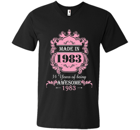 Made In 1983 T Shirt- 34 Years Old Shirt 34th Birthday Gift