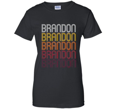 Brandon Retro Wordmark Pattern - Vintage Style T-shirt