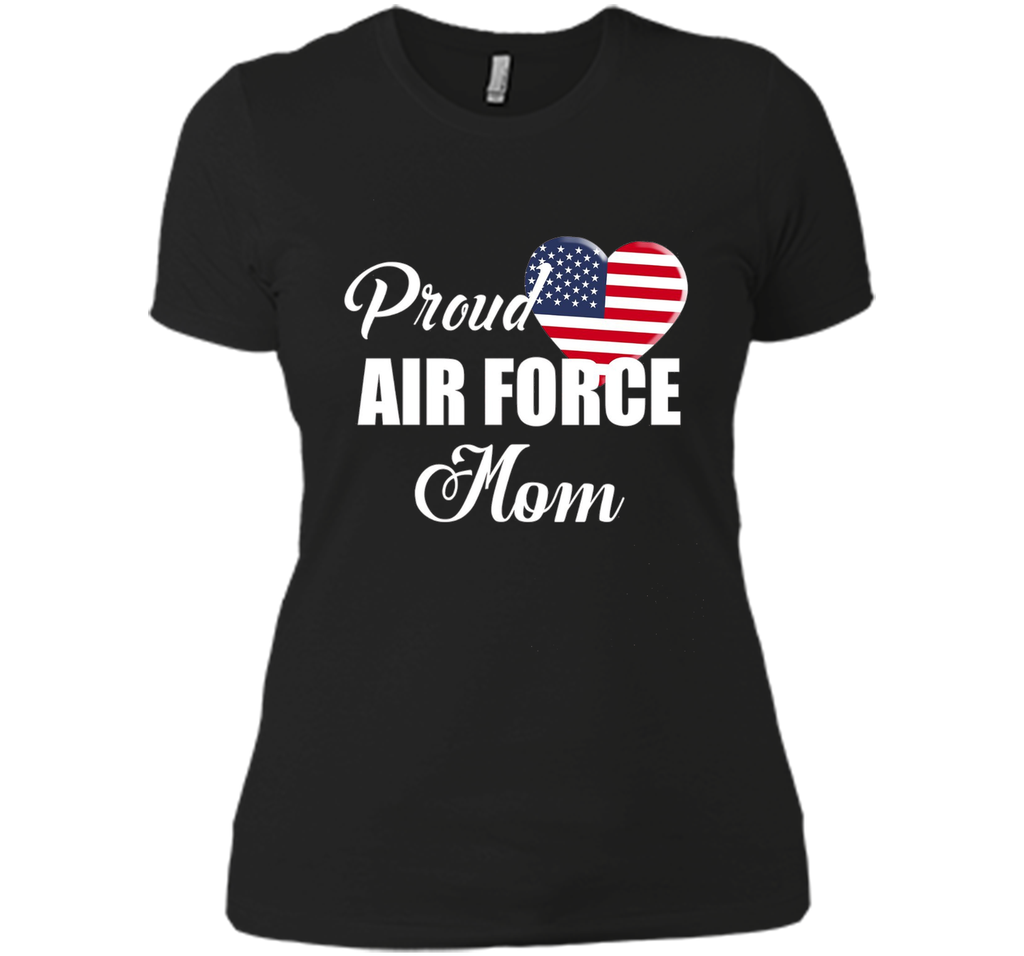 Proud U.S Air Force Mom T-shirts - Patriotic Heart T-Shirt