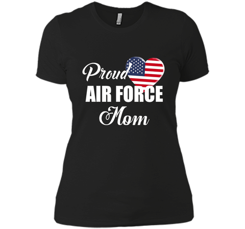 Proud U.S Air Force Mom T-shirts - Patriotic Heart T-Shirt