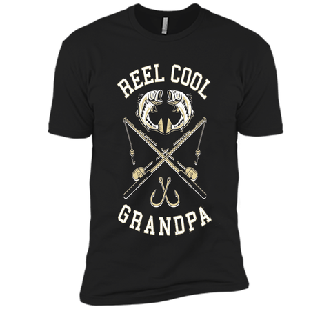 Mens Reel Cool Grandpa Funny Fishing T-Shirt
