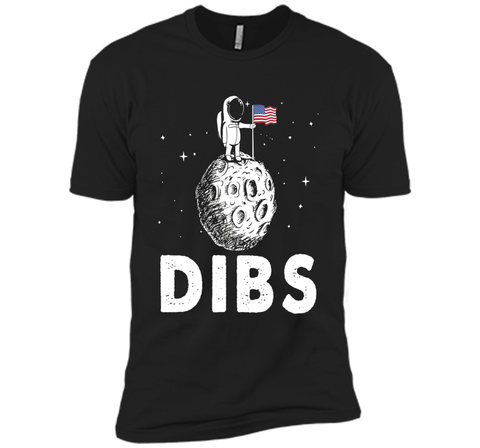 DIBS Flag On Moon Astronaut Space T-Shirt