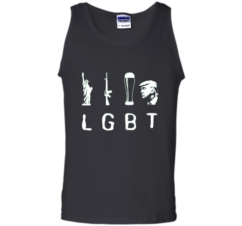 Liberty Guns Beer Trump T-Shirt Funny LGBT Shirt