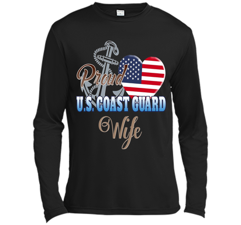 Proud U.S. Coast Guard Wife Patriotic Heart T Shirt t-shirt