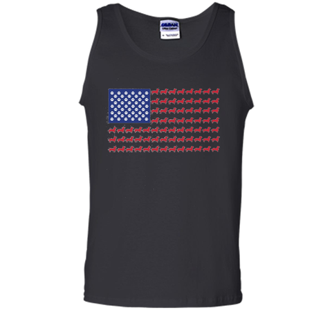 Dachshund T-Shirt - Cute American Flag 4th of July