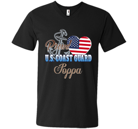 Proud U.S. Coast Guard Poppa Patriotic Heart T Shirt t-shirt