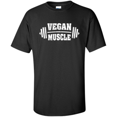 Vegan Muscle Weight Lifting Distressed T-Shirt