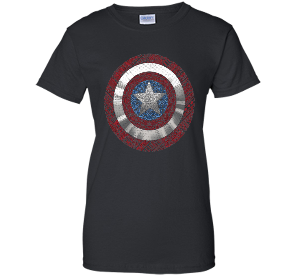 Marvel Captain America Avenger Ornate Shield Graphic T-Shirt