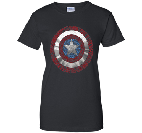 Marvel Captain America Avenger Ornate Shield Graphic T-Shirt