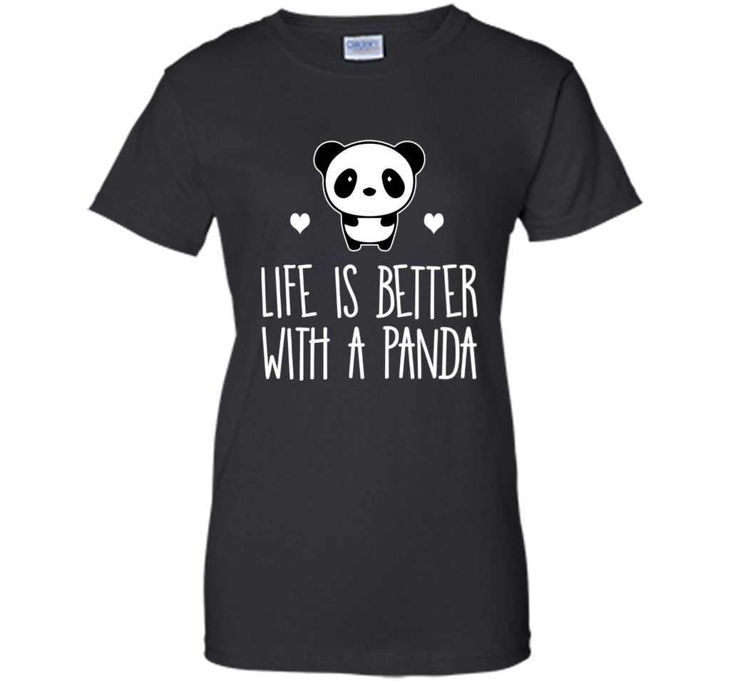 Life Is Better With A Panda Animal Bear Hearts T-Shirt