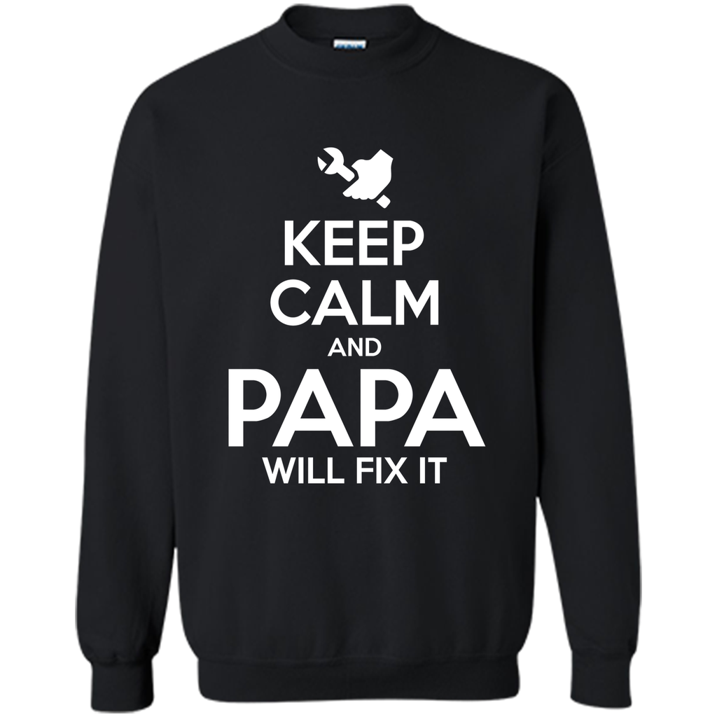 Men's Funny T-Shirt For Grandpa. Keep Calm And Papa Will Fix It