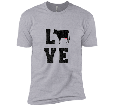 I Love Heart Cow Funny T-shirt vintage cattle Farmer Tee