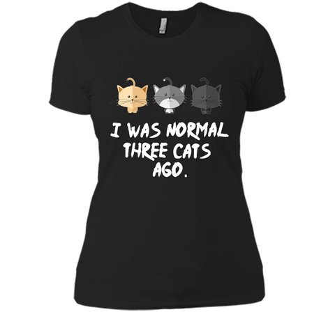 I Was Normal Three Cats Ago Tee Shirt Purrr Funny Crazy