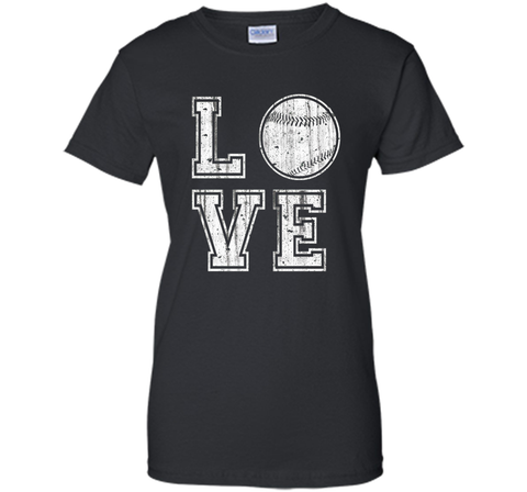 I Love Baseball Ball T Shirt Baseball Gift for Mom Dad Fan