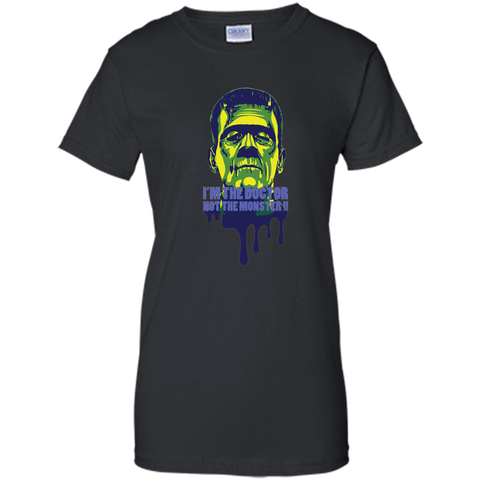 Doctor not monster halloween t shirt Ladies Custom