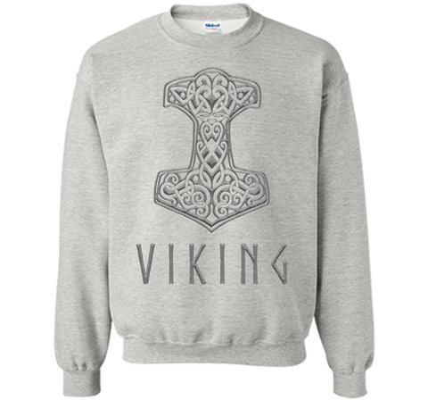 Thor's Hammer Mjolnir and Viking Silver T-Shirt