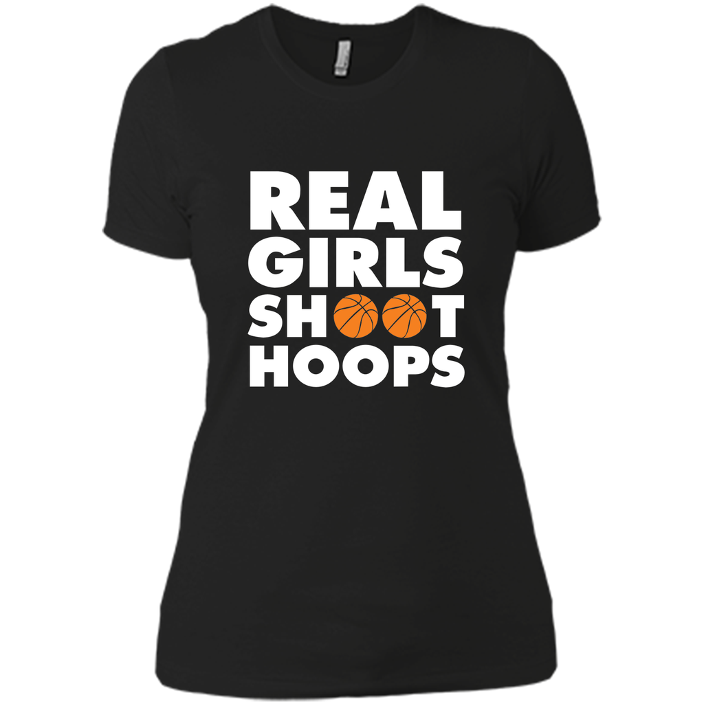 Real Girls Shoot Hoops Basketball T-Shirt