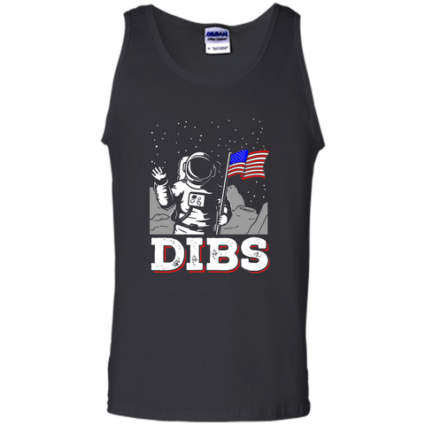 July 4 DIBS Flag On Moon Astronaut Space T-Shirt