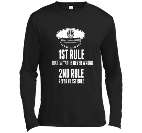 BOAT CAPTAIN IS NEVER WRONG T-Shirt Funny Boating Sail Gift