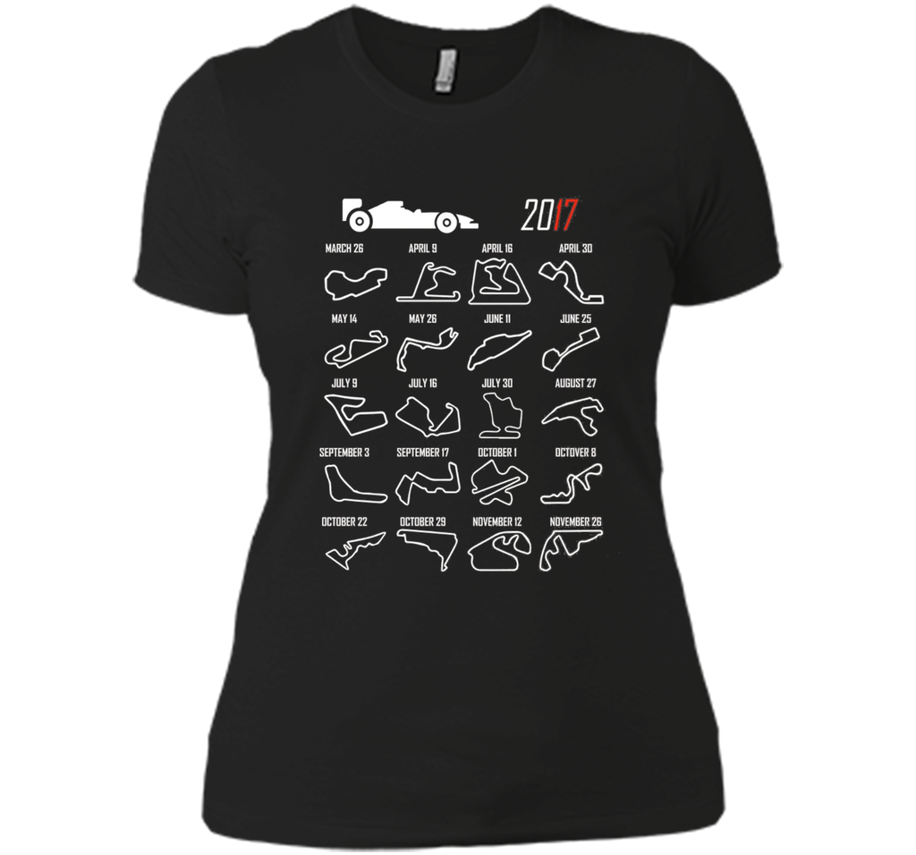 Race Calendar Racing Fan 2017 T shirt