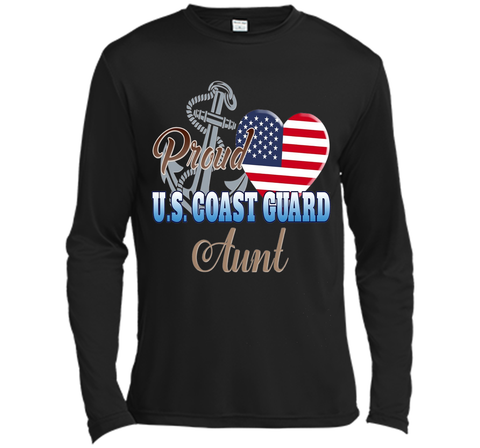 Proud U.S. Coast Guard Aunt Patriotic Heart T Shirt shirt