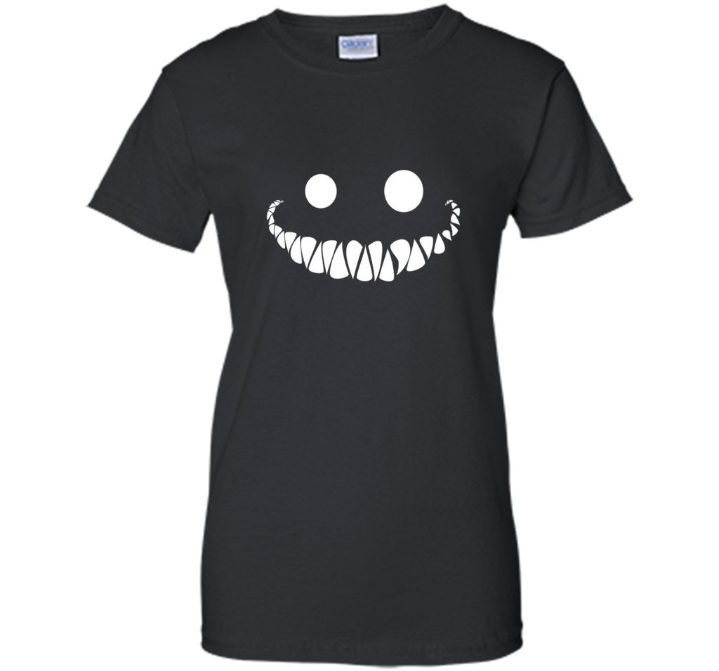 Halloween Cheshire Ghost Cat Smile T shirt Ladies Custom