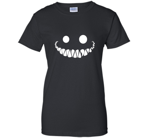 Halloween Cheshire Ghost Cat Smile T shirt Ladies Custom