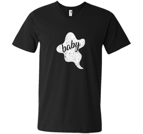 Baby Ghost Halloween T Shirt Mens Printed V-Neck T