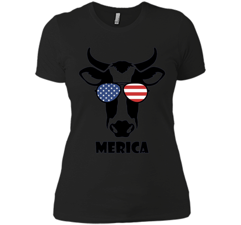 Merica Memorial Day Cow T-Shirt