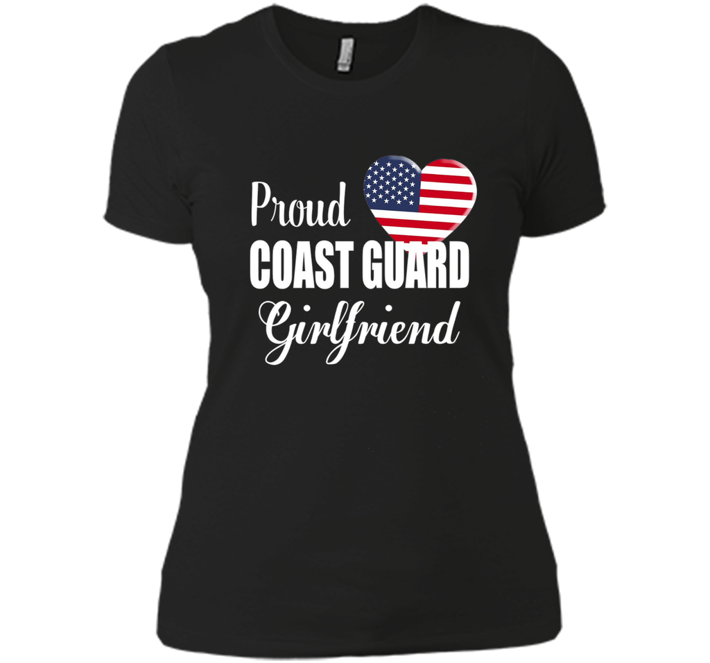 Proud Coast Guard Girlfriend Patriotic Heart T Shirt t-shirt